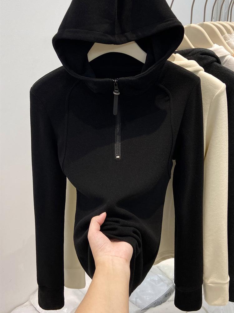 Women's 2025 Dual-Fleece Half-Zip Hoodie - Autumn/Winter Design