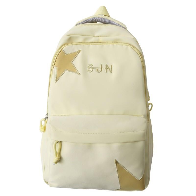 Five Pointed Star Nylon School Backpack For Students With Large Capacity And Curved Shoulder Straps For School Use