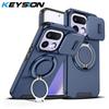 KEYSION Чехол для телефона OPPO Realme 16 Pro 5G 16 Pro+ с кольцом-подставкой 360°, с защитой камеры-слайдера, магнитный, противоударный