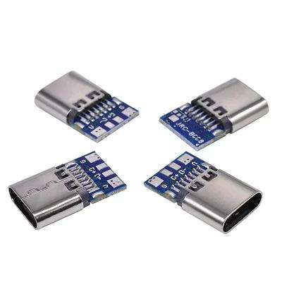 10 шт. разъем USB 3.1 типа C 14-контактный гнездовой разъем сквозные отверстия печатной платы 180 вертикальный экран USB-C1