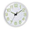 12in Quartz Clock Night Light Non Ticking Silent Wall Clock White Frame for Indoor Bedroom Living