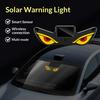 Upgrade Car Solar Energy Warning Light Devil Eyes USB Dual-Use LED Car Light Universal Rechargeable Color Changing Warning Light