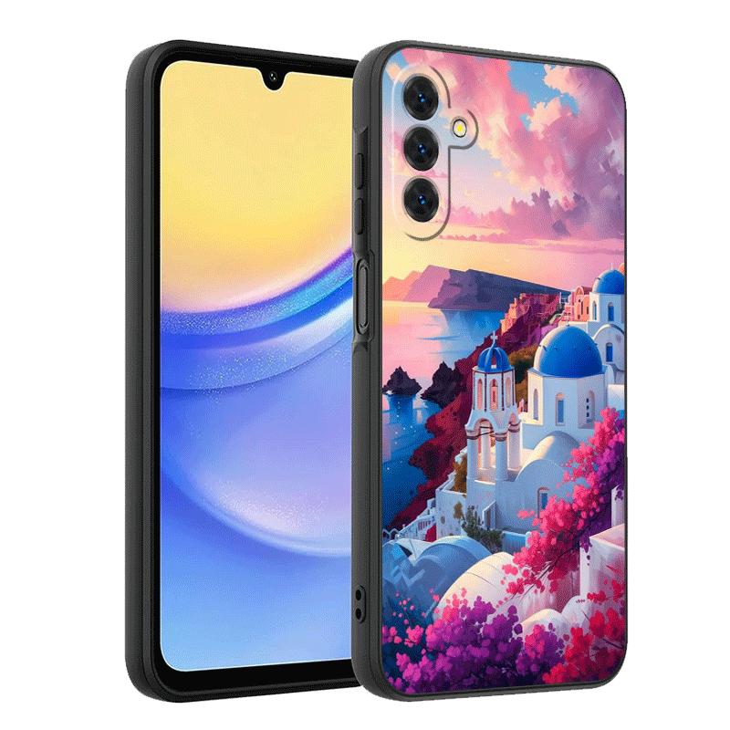 Santorini Greece Summer Soft Phone Case for Samsung A17 A37 A57 A16 A26 A36 A56 A15 A25 A35 A55 A14 A24 A34 A54 A13 A23 A33 A53