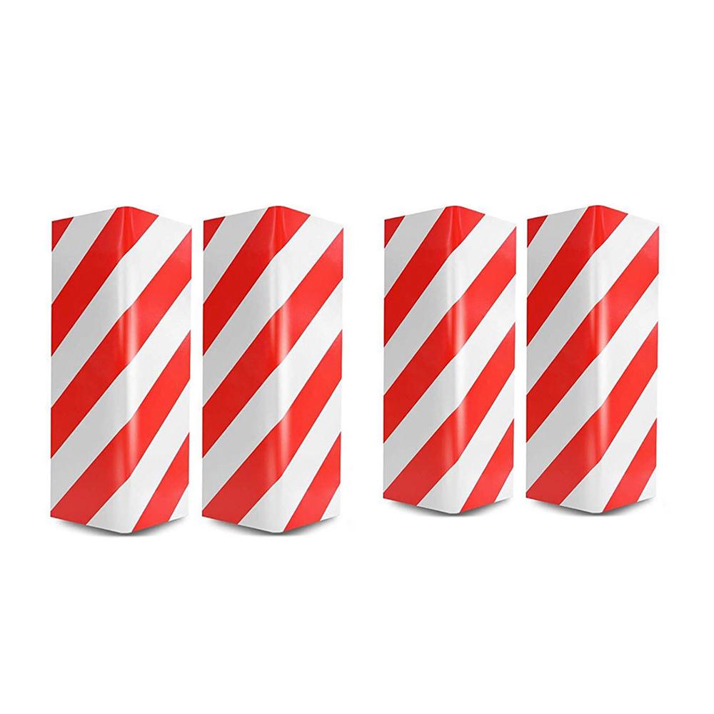 4PCS Car Foam Warning Signs Bumper Door Protection Garage Scratch Protector Red White Warning Sign for Auto Parking Garage