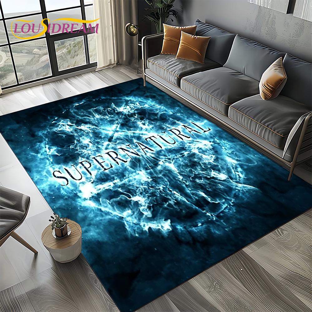 3D SPN Сверхъестественное Знак Дин Сэм Ковер Коврик для Гостиной Спальни Дома Декорация Дивана, Коврик для Игровой Зоны Детей Нескользящий Напольный Коврик
