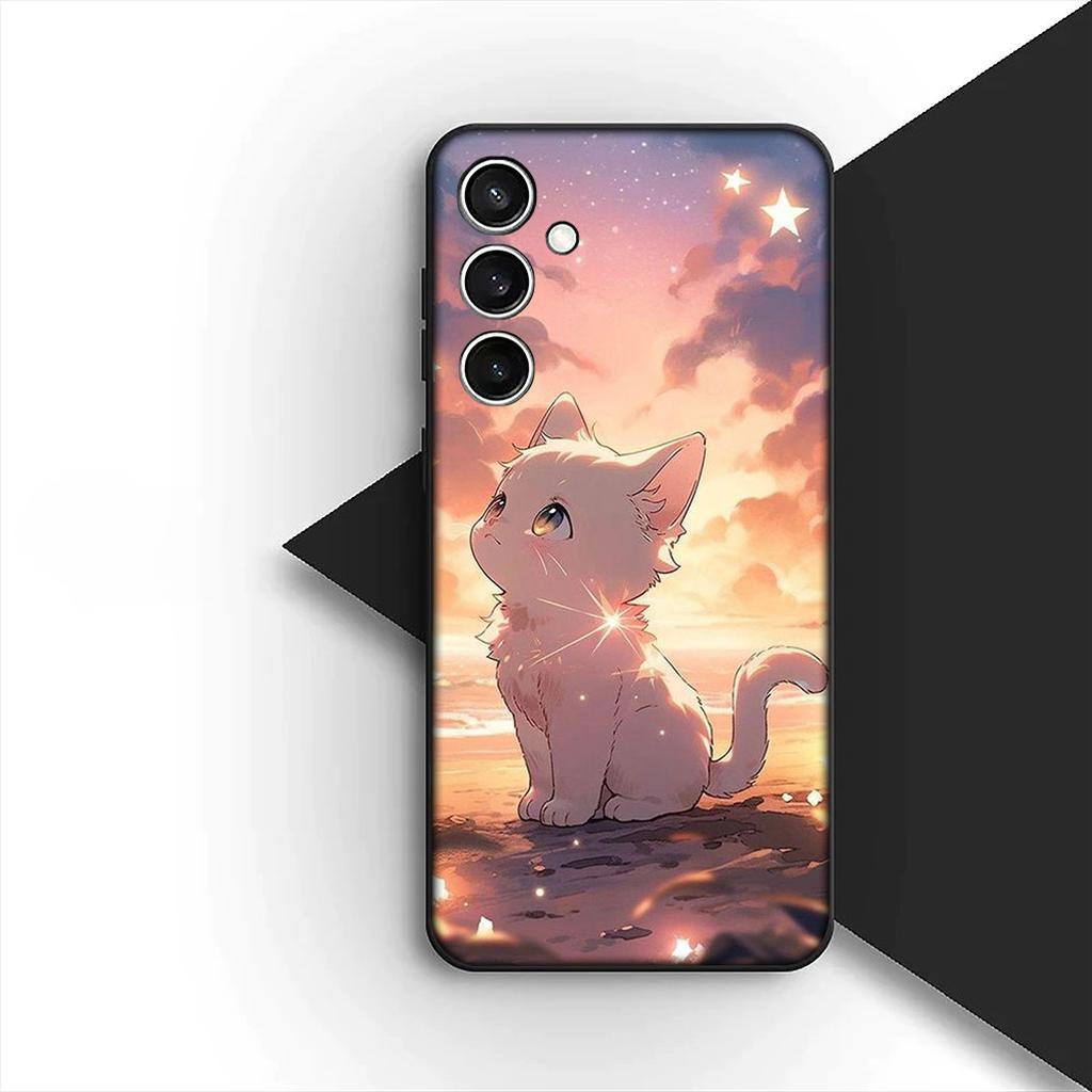 Чехол для Samsung Galaxy S10 S8 S9 Plus A33 A34 A31 70 A71 A72 Note 20 9 8 S10E Кейс Чехол для телефона Мультяшный Кот Мяу Котенок