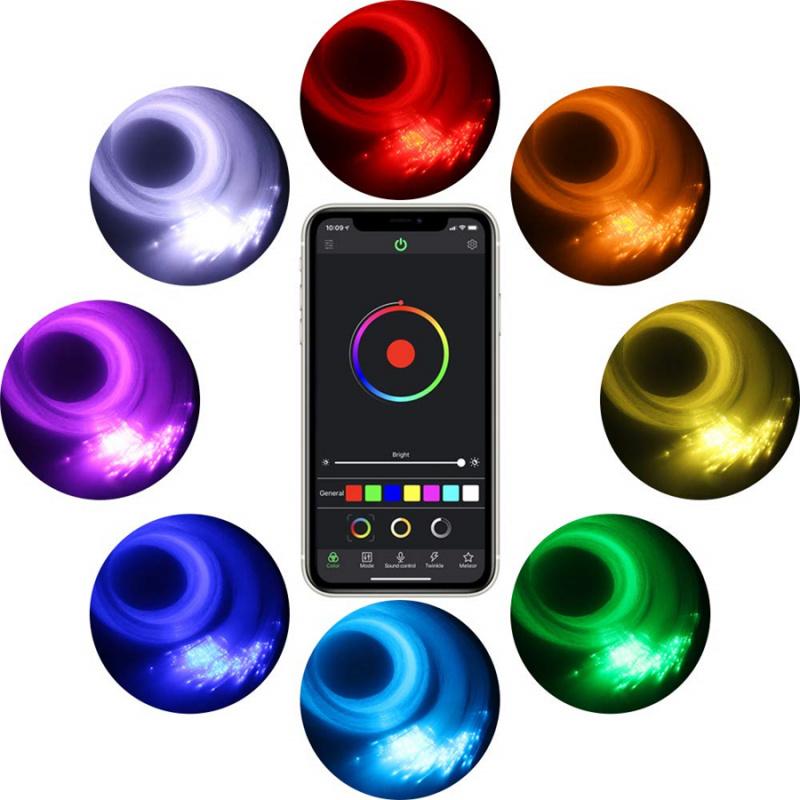 16 Вт Потолочный RGB Светодиодный Комплект Света Управление Приложением Музыка Смарт Управление Для Автомобиля 300 Шт Оптоволокно