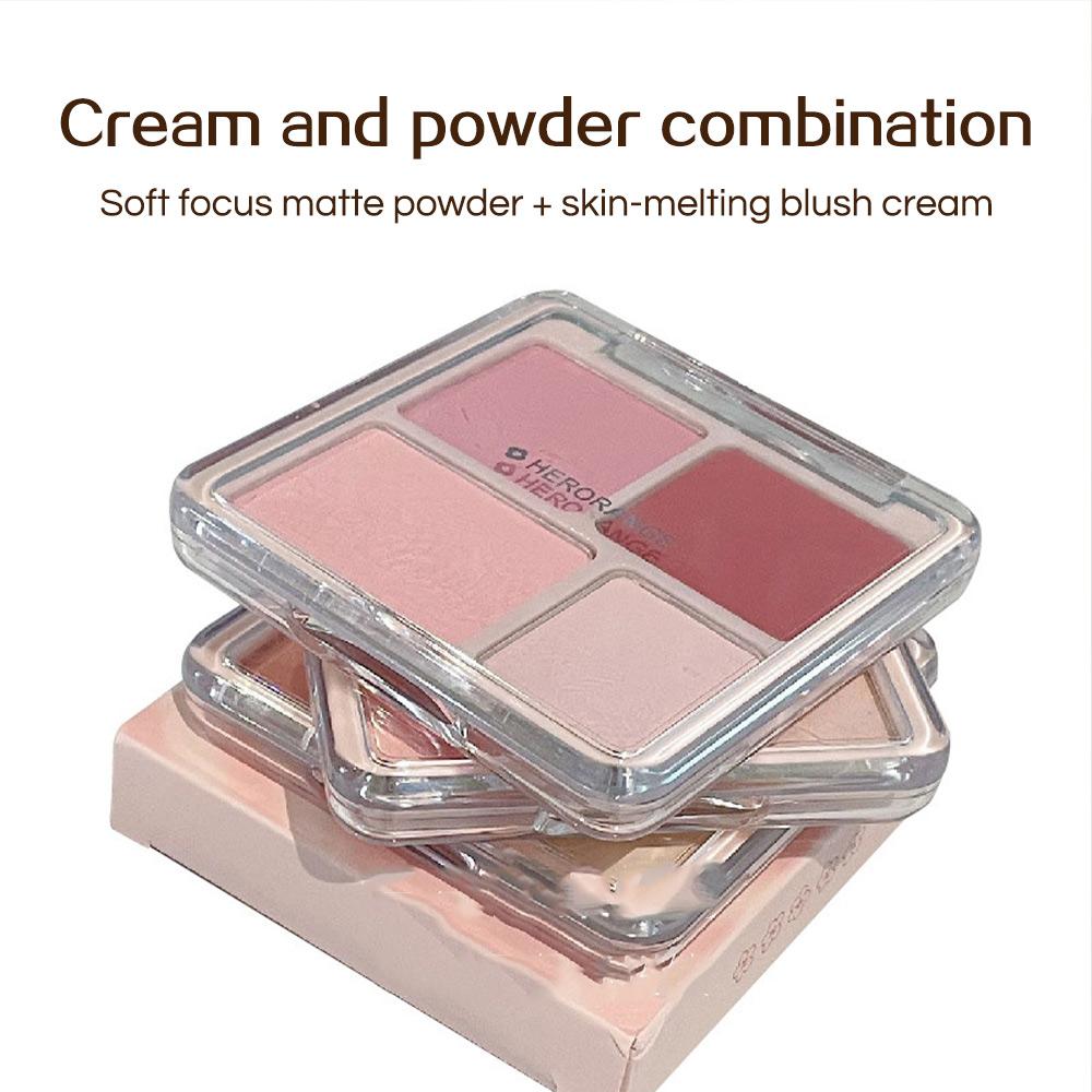 HERORANGE Палитра румян и хайлайтера Natural Face Brightening Contouring Palette Makeup
