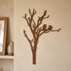 Farmhouse Style Metal Tree Branch Bird Silhouette Decor  Garden Fence