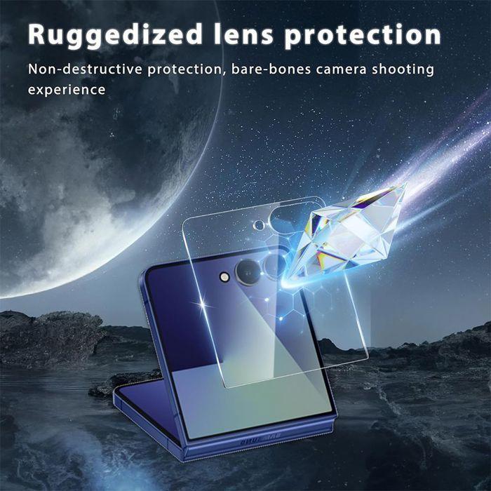 2x Verre Trempé pour Samsung Galaxy Z Flip 8, Protection Transparent 9H Antichoc Anti-Rayures
