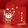 Chinese Red Envelopes Creative 3D Pop Up Lucky Money Pocket Hong Bao Chinese New Year Red Packet for Spring Festival Wedding