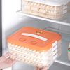 Box Portable Handle Multi-layers Large Capacity Dumpling Storage Airtight Lid Non-sticky Refrigerator Food Wonton