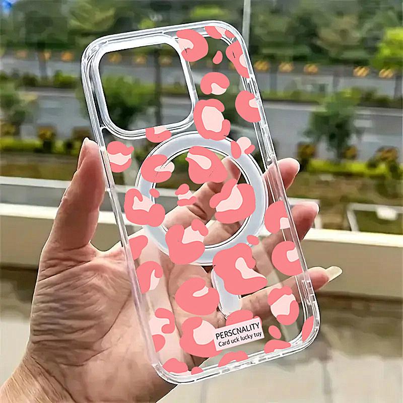 Прозрачный чехол с леопардовым принтом для iPhone 16 16E 15 11 13 12 14 Pro XSMax XR X 15 7 8 Plus SE 2022