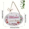 1Set (50Pcs) Rustic Oval Hanging Sign - Blank for DIY Personalization, Ideal for Home & Event Decor