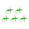 5pcs 12# Artificial Insect Lure Hair Hook Fly Hook Bait Fly Fishing Insects Hook Ant Lures