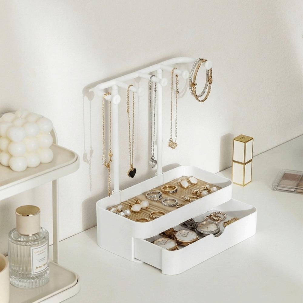 Portable Jewelry Display Holder Double Layer Jewelry Storage Rack Jewelry Organizer Home Display