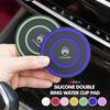 OCDK9 2pcs Car Anti Slip Insert Mat Coaster Water Cup Slot Decorate Pad For Citroen C5 C1 C2 C6 C4L DS3 DS4 DS5 C-Elysee Grand