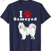 I Love My Samoyed T Shirt Save Abandoned Pet Vintage Washed Graphic Homme Comfortable Casual Top For Everyday Wear Fashion