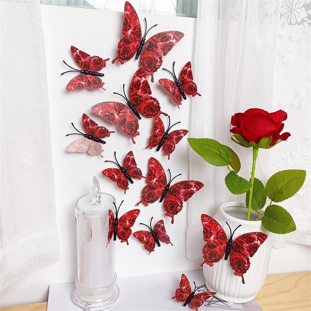 Three Dimensional Butterfly Stickers For Living Room Background Wall DIY Home Decoration Wall Stickers