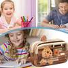 Clear Pencil Pouch 5 Layer Pencil Case Large Capacity Capybara Doll Capybara Sticker Brooche Kit