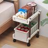 Desktop Storage Rack Movable Multi-storey Bookshelf Trolley Bathroom Shelf Kitchen Organizer Cart With Wheels Snack Storage Rack