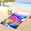 Vibrant Whale Ocean Artwork Beach Towel Quick-drying for Travel Outdoor Sports Jogging Beach and Swimming