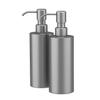 350 мл дозатор жидкого мыла из нержавеющей стали, контейнеры для бутылок с лосьоном, держатель для жидкости, цилиндрический внешний вид для ванной комнаты