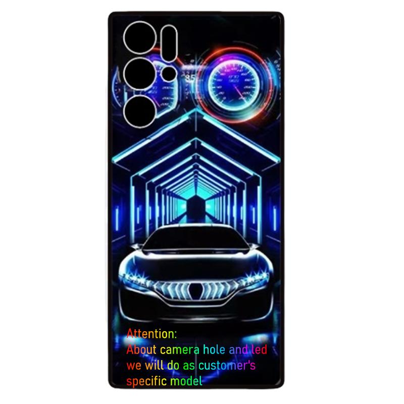 Для ZTE nubia Red Magic 9 Pro 9 Pro Plus 10S Pro 10 Pro Plus 8 8s 7 7s 6 6s Pro 8 Pro Plus Светодиодный чехол-вспышка со стеклянной задней крышкой