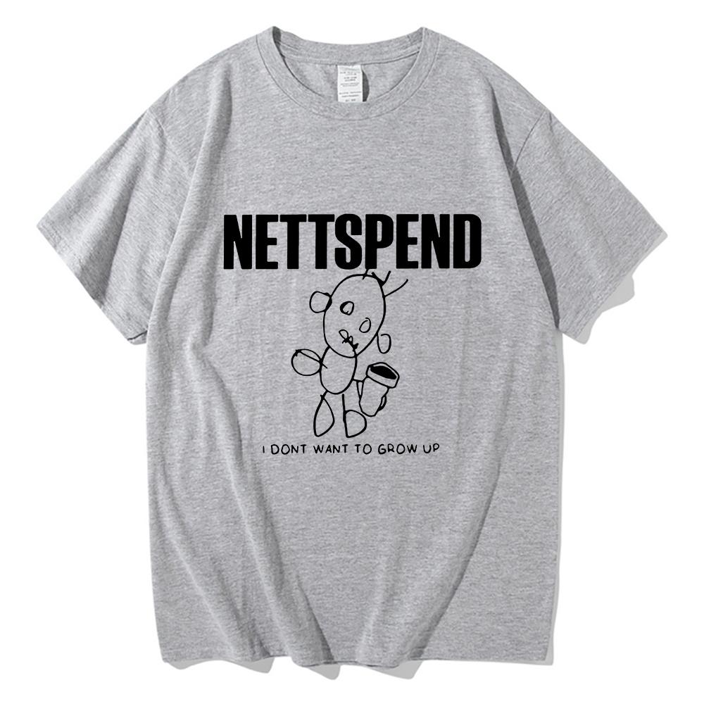 Футболка Netttspend Кризис раннего возраста 2026 Модная одежда для мужчин и женщин Хлопковая одежда Графический топ Высококачественная футболка