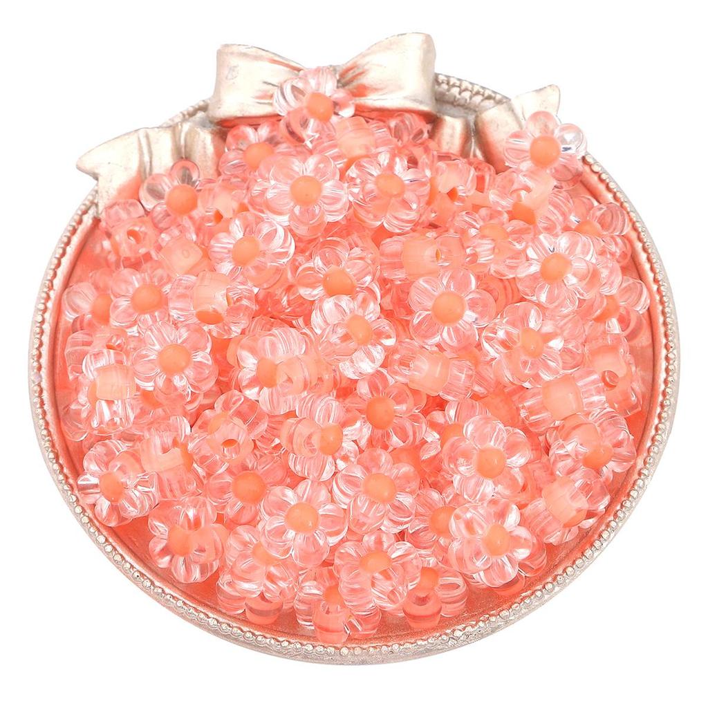 50 шт. 12 мм прозрачные акриловые бусины с цветами, свободные бусины-разделители для изготовления ювелирных изделий