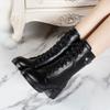 High Quality Black Women's Boots New Warm Cold Winter Ladies Leather Boots Anti-slip Wear-resistant Short Boots