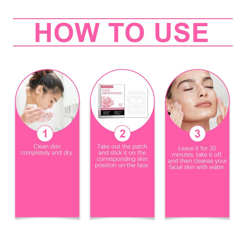 Facial Anti-Wrinkle Patches: Face And Forehead Wrinkle Patches Whole Face Wrinkle Patches To Reduce Fine Wrinkles Frown And Smile Lines