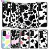 White Black Pink Cow For Huawei P Smart Z S Plus 2020 2019 P40 P30 P20 Pro Lite E Plus 5G Lite Bright Black Phone Case