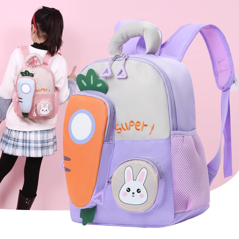 New Kindergarten Schoolbag Cartoon Animal Lightweight Girl and Children Waterproof Super Light Burden Reduction Backpack