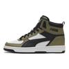 Puma Rebound Joy Ретро Синтетическая Кожа Амортизирующие Нескользящие Прочные Поддерживающие Полувысокие Баскетбольные Кроссовки Унисекс Темно-Зеленые 374765-04