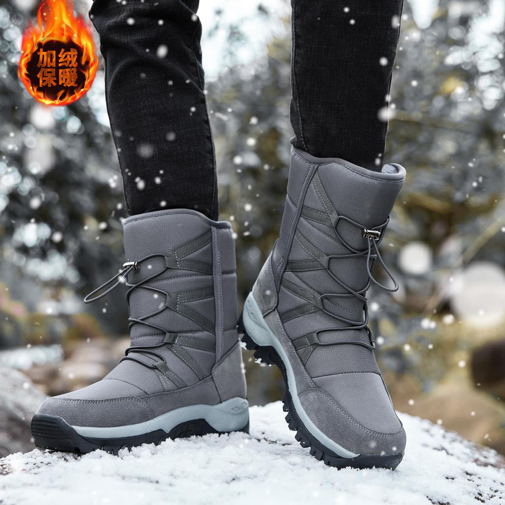 Fashion Winter Women Ankle Boots Keep Warm Women's Snow Boots Outdoor Slip On Platform Women's Hiking  Thickened Plush Women