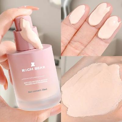 RichBear Soft Mist Дружелюбная к коже основа Увлажняющий стойкий консилер Нелипкая пудра Воздухопроницаемая основа Основа под макияж