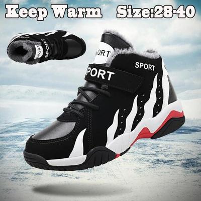 Зимняя хлопковая обувь, детская бархатная хлопковая обувь для отдыха, детская хлопковая обувь, детские высокие кроссовки