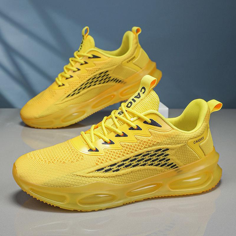 Мужская спортивная обувь весна новая обувь из летучей ткани модная повседневная беговая обувь мужская обувь