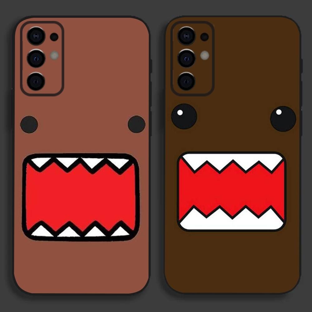 Милый Мультяшный Чехол Для Телефона D-Domo-kun Для Samsung S24,S21,S22,S23,S30,Ultra,S20,Plus,Fe,Lite,Note,10,9,5G Черный Мягкий Чехол