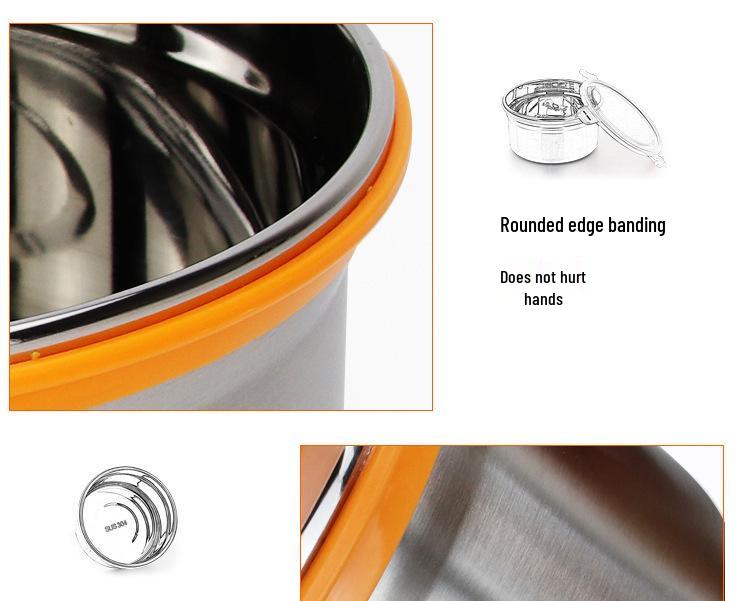 Герметичный ланч-бокс из нержавеющей стали 304 и банка для сохранения свежести для хранения продуктов и приготовления лапши быстрого приготовления