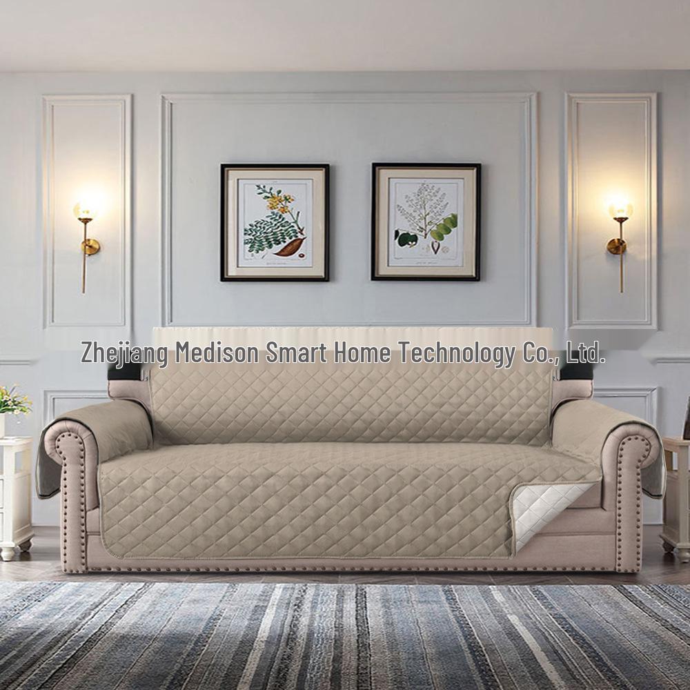 Универсальный водонепроницаемый эластичный чехол для дивана для питомцев с нескользящим ромбовидным узором