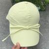 Bow quick-drying baseball cap women's summer versatile wide brim big head circumference showing face small peaked cap big face hat tide