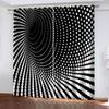 Шторы для зала или гостиной 3D креативные черно-белые художественные оконные шторы для детской спальни Декор для дома Шторы для домашнего декора 2 панели