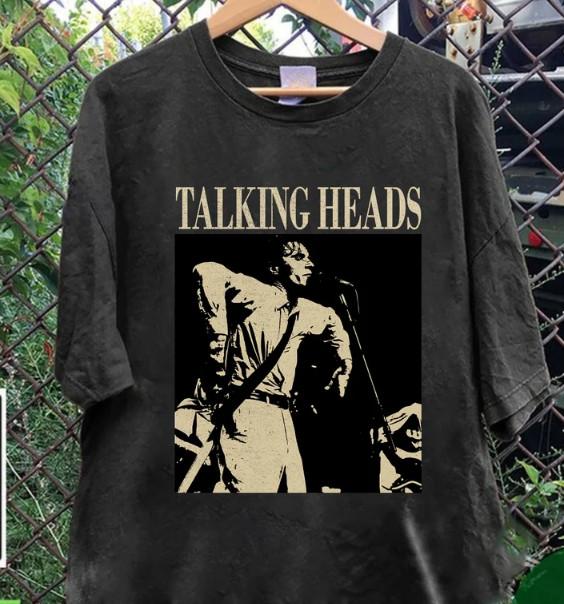 Винтажная футболка Talking Heads, Футболка Talking Heads, Подарок с мерчем Talking Heads, Унисекс футболка