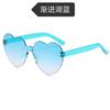 Солнцезащитные очки Peach Heart Love Glasses Trend без оправы, цельные, с морской пленкой, ослепительные цветные солнцезащитные очки
