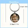 Angel Pattern Jewelry Keyring With Time Crystal Silver Alloy For Celebrations And Gifts