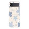 love flower Art Phone Case For Samsung Galaxy Z Flip 3 4 5 Hard Folding Clear PC Bumper For Samsung Z Flip3 Transparent Cover