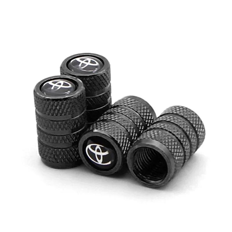 LGPE6 New Car Valve Cap Decorative Dustproof Tire Valve Stem Caps For Toyota RAV4 Corolla Camry Frontier Supra C-HR Hilux Tacoma Prado