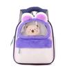 Color Blocking Design Children Plush Backpack With Rabbit And Capybara Toy Plush